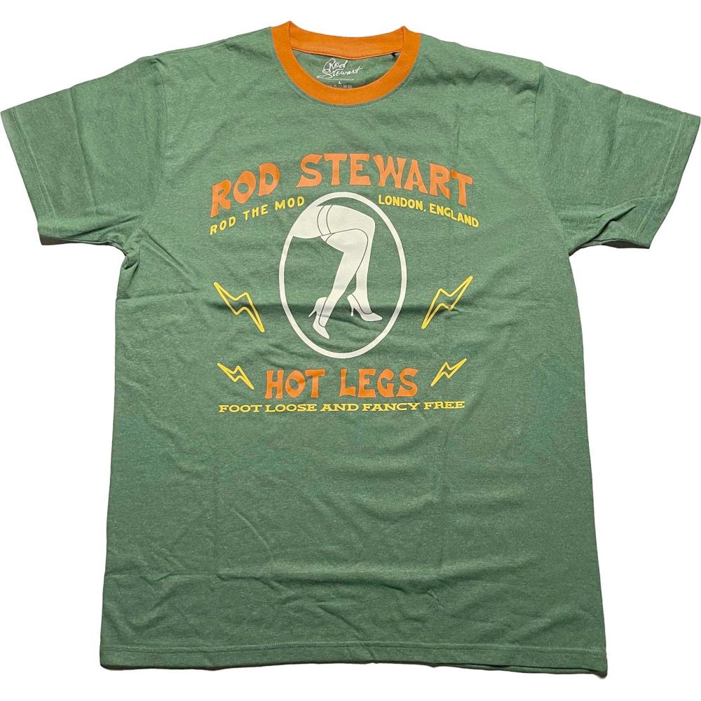 Rod Stewart - Hot Legs Mens Tshirt - Green